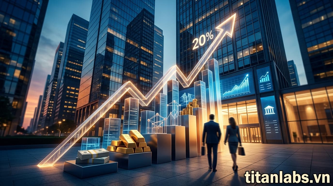 Dự báo lợi nhuận ngân hàng tăng 20%, định giá hấp dẫn