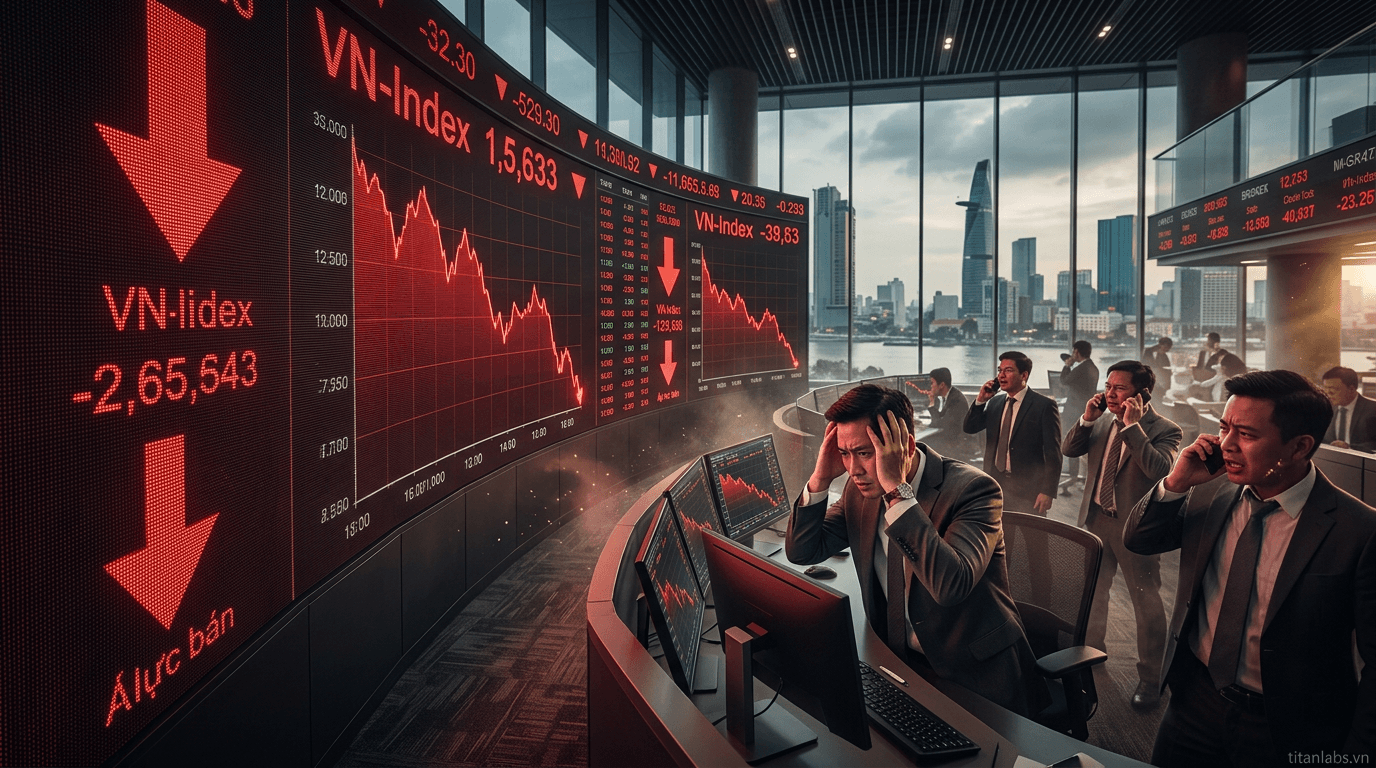 VN-Index giảm mạnh, áp lực bán có thể tiếp diễn