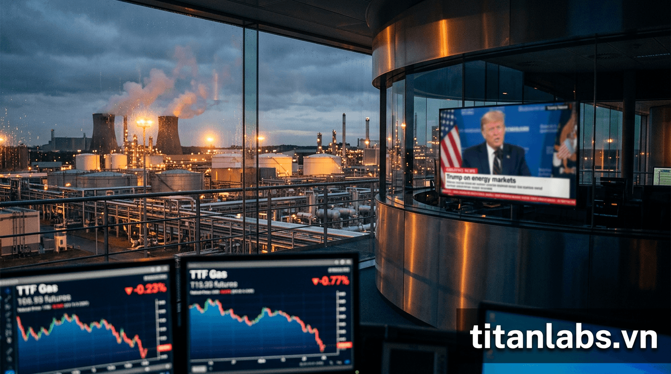 Giá khí đốt châu Âu giảm sau phát ngôn của Trump