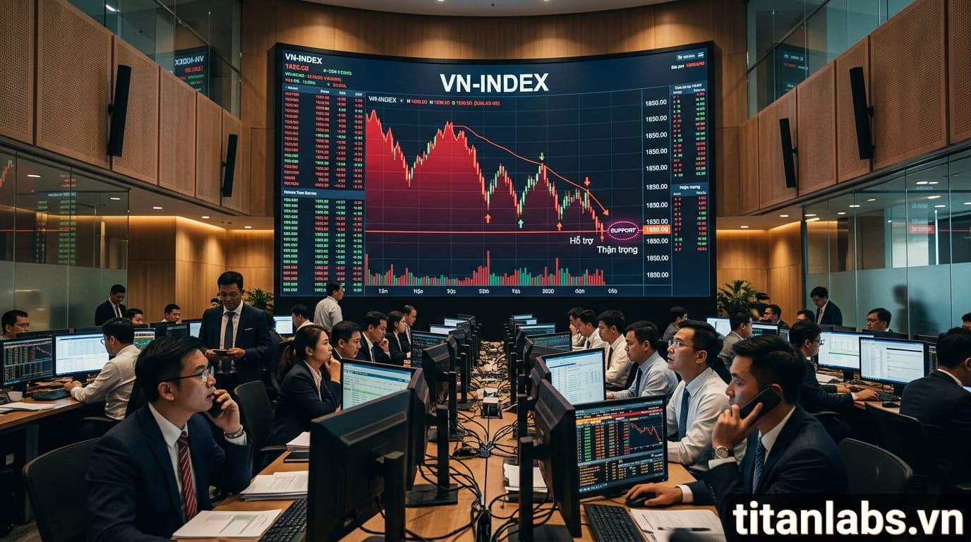 VN-Index: Kiểm định hỗ trợ 1.850 điểm, thận trọng giao dịch