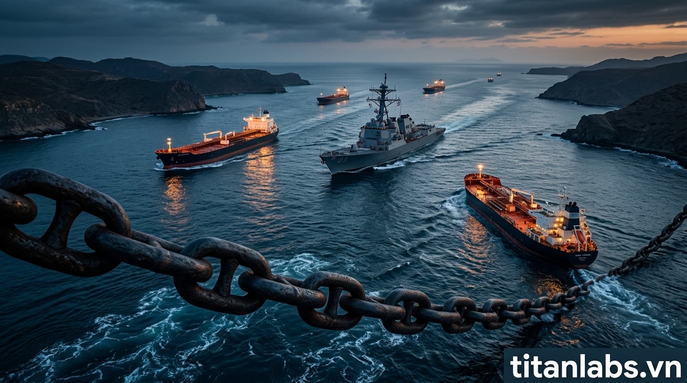 Bế tắc Eo biển Hormuz leo thang do Mỹ phong tỏa vận chuyển