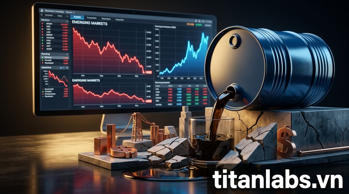 Tài sản mới nổi giảm giá khi dầu tăng vọt