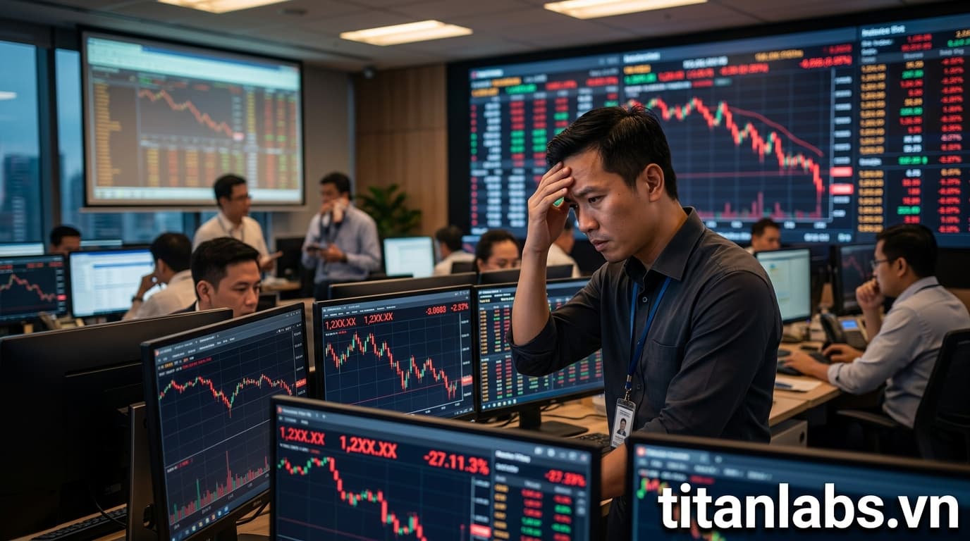 VN-Index giảm hơn 27 điểm trong phiên 13/8