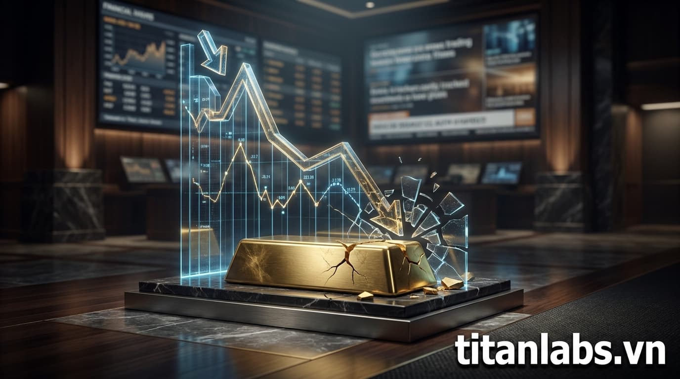 Giá vàng miếng chạm đáy một tháng, rời đỉnh 25%
