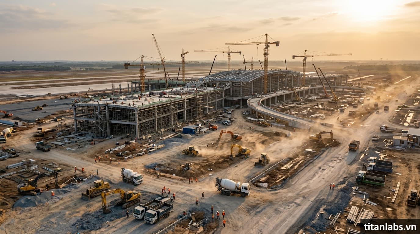 Tiến độ sân bay Long Thành tăng tốc về đích