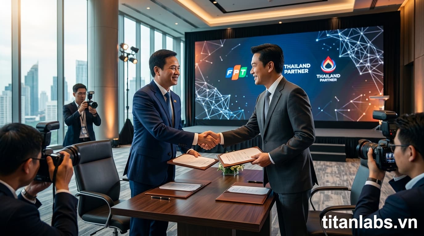 FPT ký 6 hợp tác chuyển đổi AI với tập đoàn lớn tại Thái Lan và Singapore