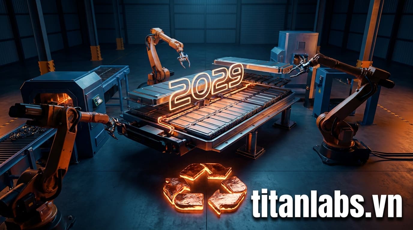 Đề xuất buộc thu hồi pin xe điện tái chế từ 2029