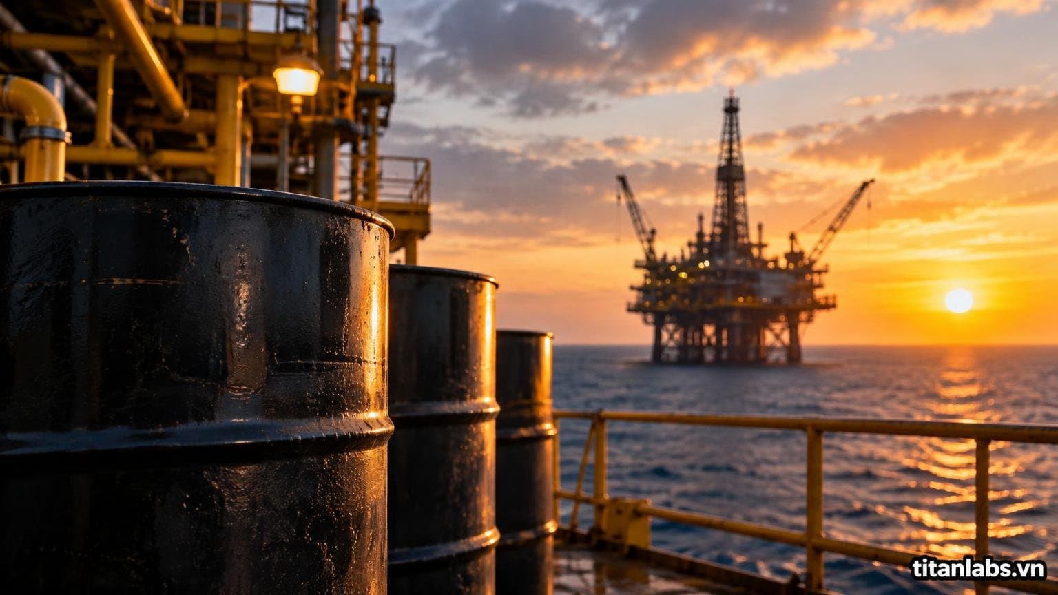 Giá dầu Brent giao ngay vượt 154 USD/thùng