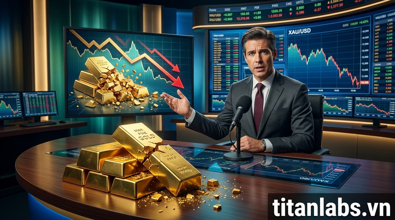 Giá vàng sụt giảm mạnh sau phát biểu của Chủ tịch Fed