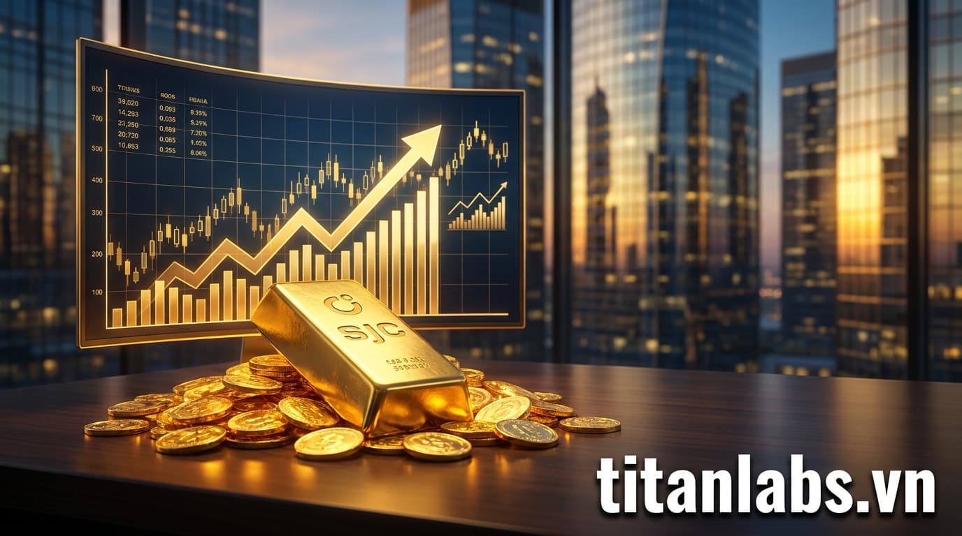 Giá vàng thế giới bật tăng, vàng SJC áp sát đỉnh