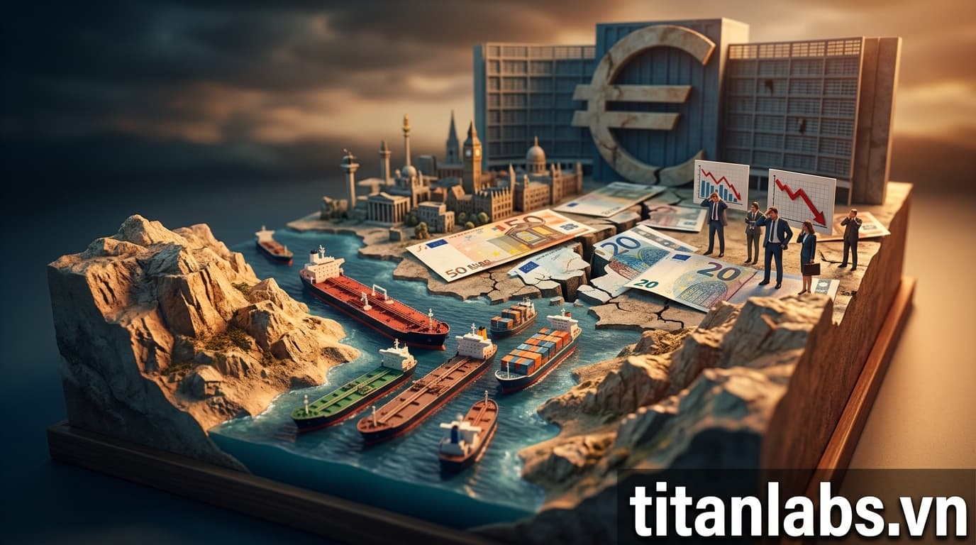 Đóng cửa Hormuz kéo dài, rủi ro suy thoái Eurozone