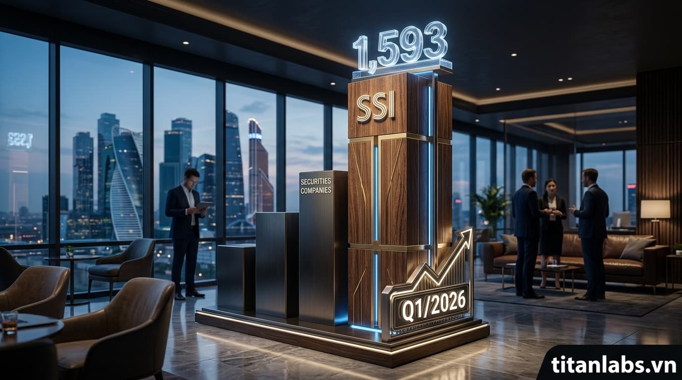 SSI dẫn đầu ngành chứng khoán với 1.593 tỷ lãi Q1/2026