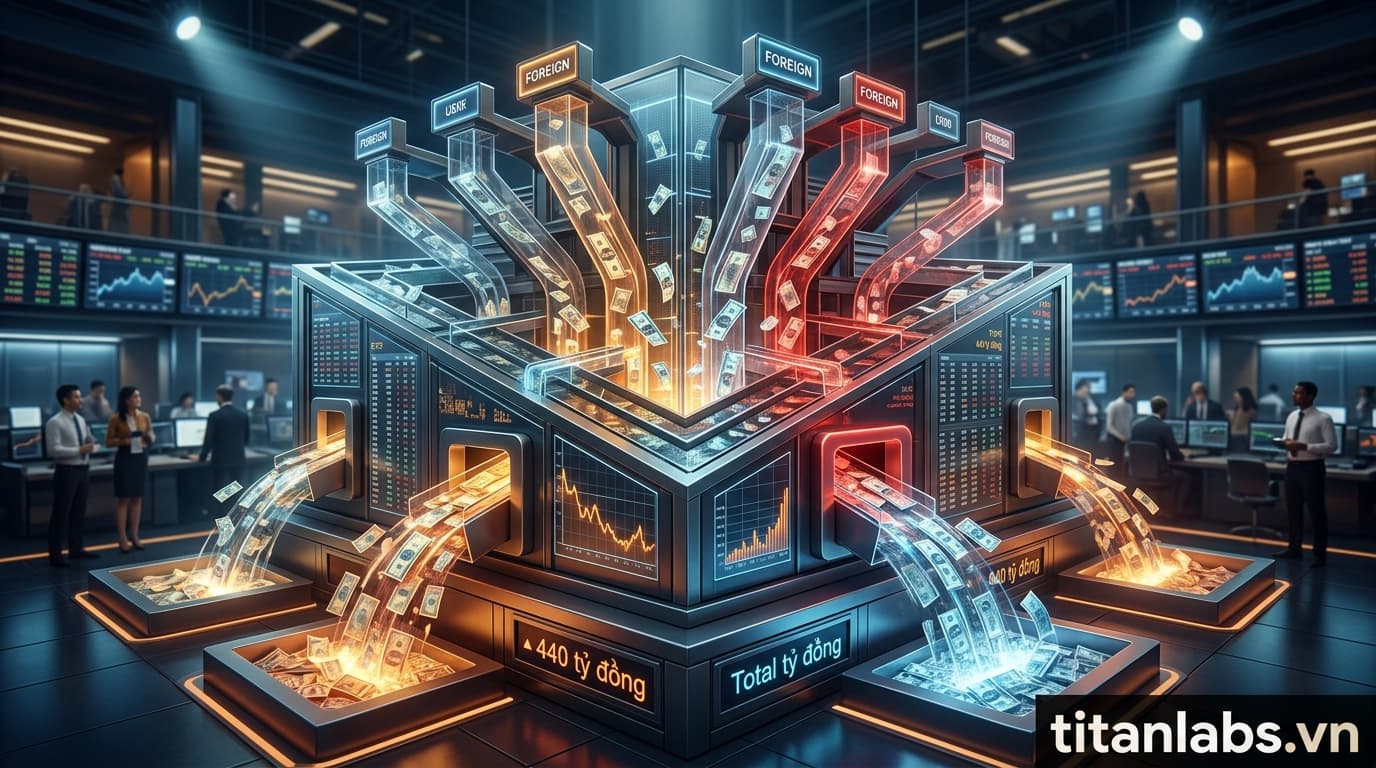 Dòng vốn ETF ngoại rút ròng mạnh, hơn 440 tỷ đồng