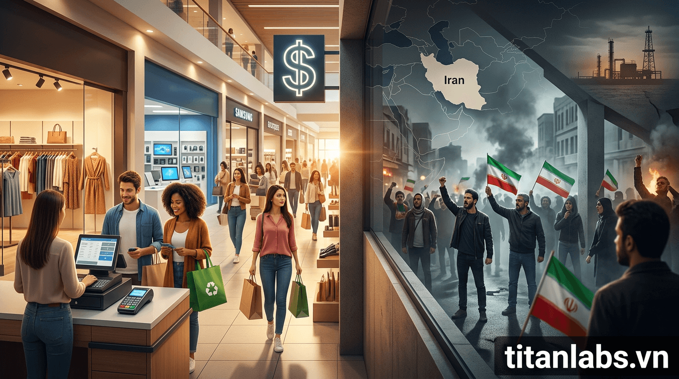 Chi tiêu tiêu dùng Mỹ vững vàng dù căng thẳng Iran