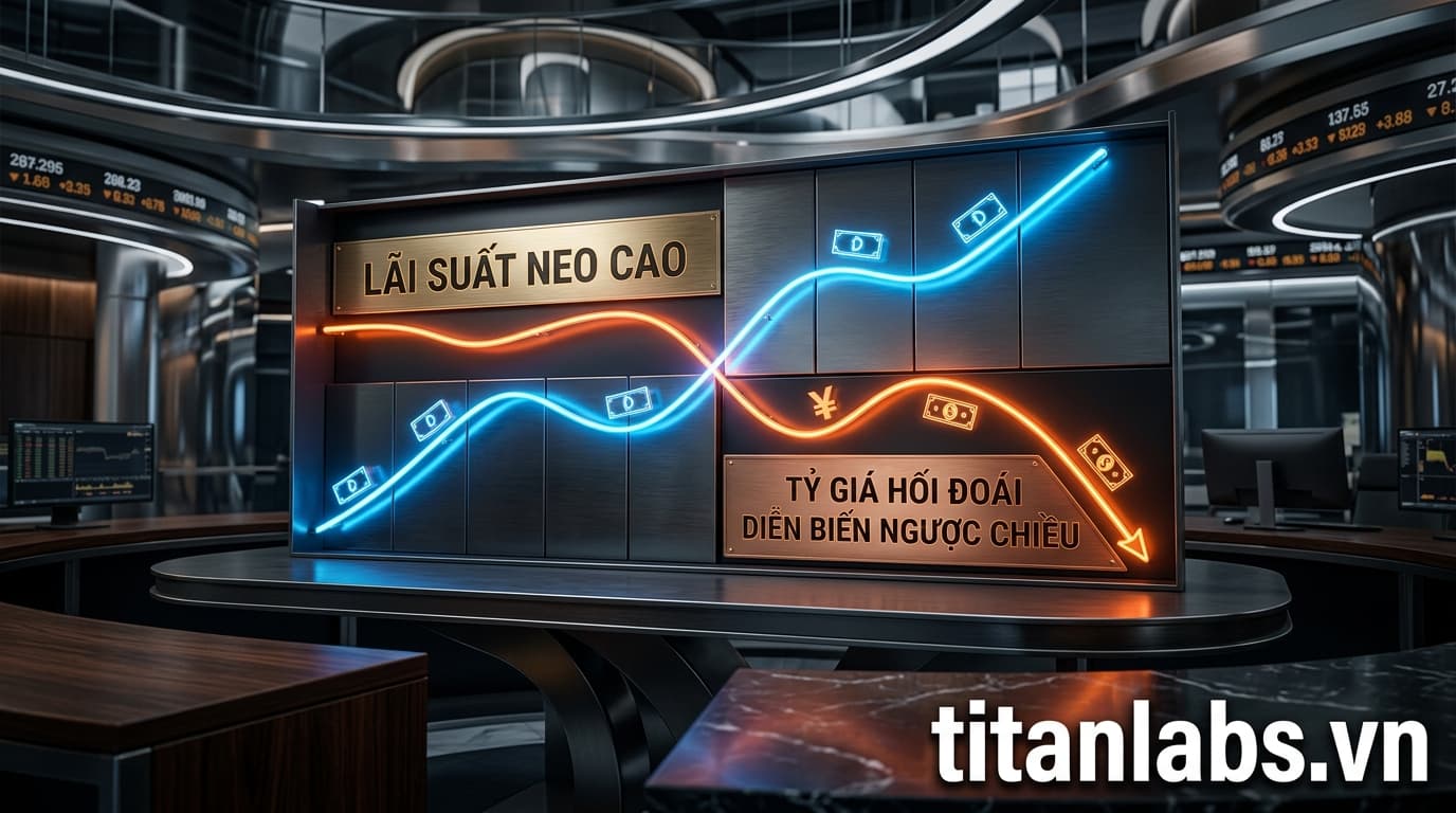 Lãi suất neo cao, tỷ giá hối đoái diễn biến ngược chiều