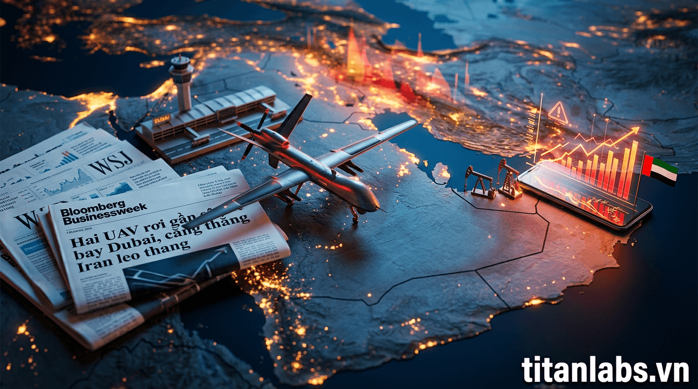 Hai UAV rơi gần sân bay Dubai, căng thẳng Iran leo thang