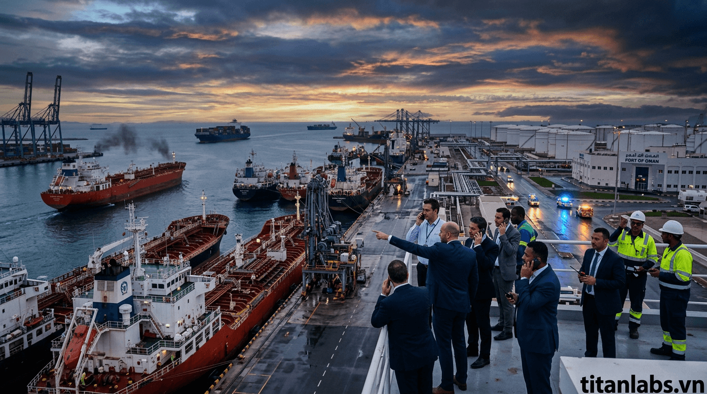 Giá dầu WTI vượt 100 USD khi Oman sơ tán cảng dầu