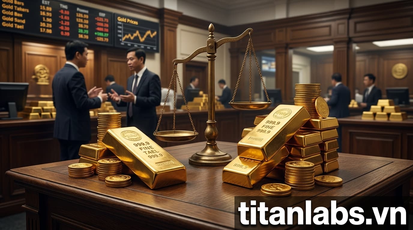 Giá vàng trong nước biến động trái chiều