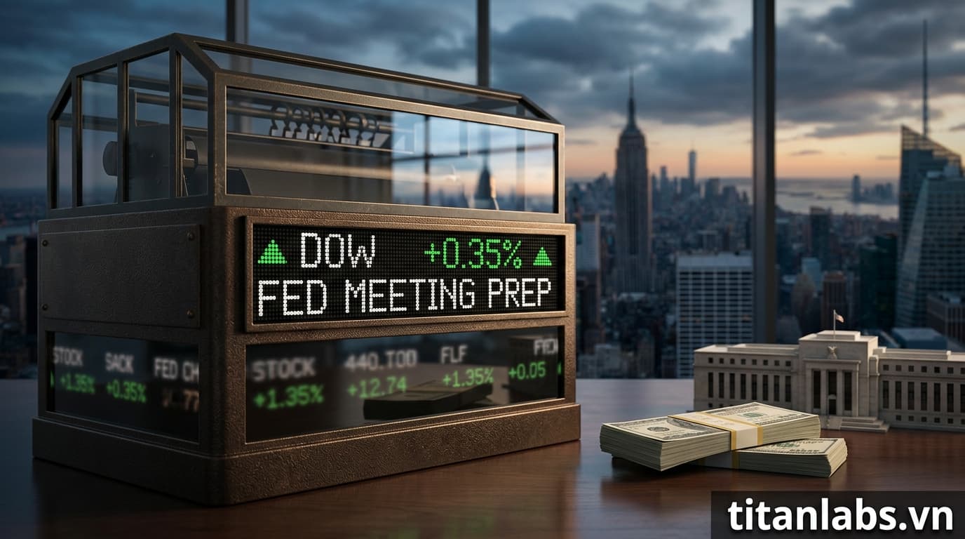 Dow tăng nhẹ trước quyết định Fed và báo cáo lạm phát