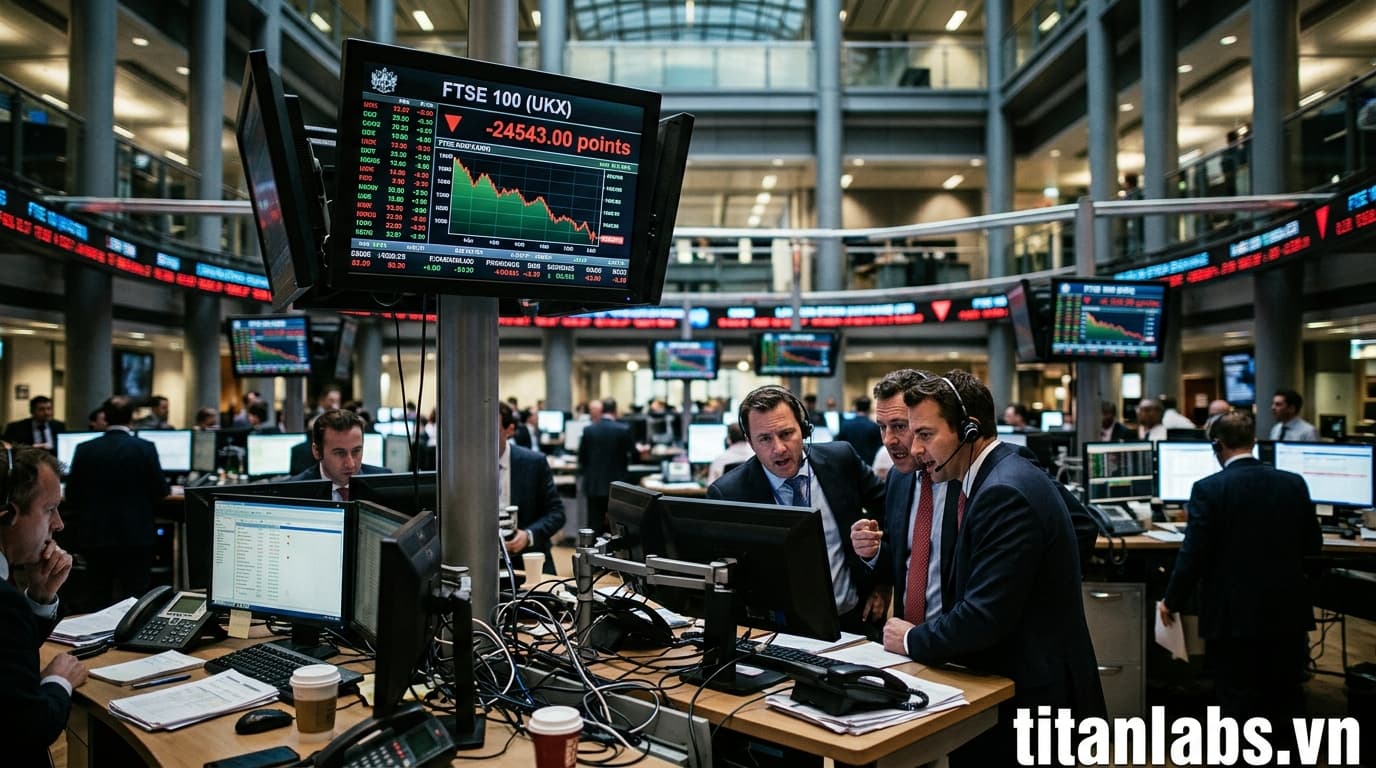 FTSE 100 giảm điểm vì căng thẳng Mỹ-Iran