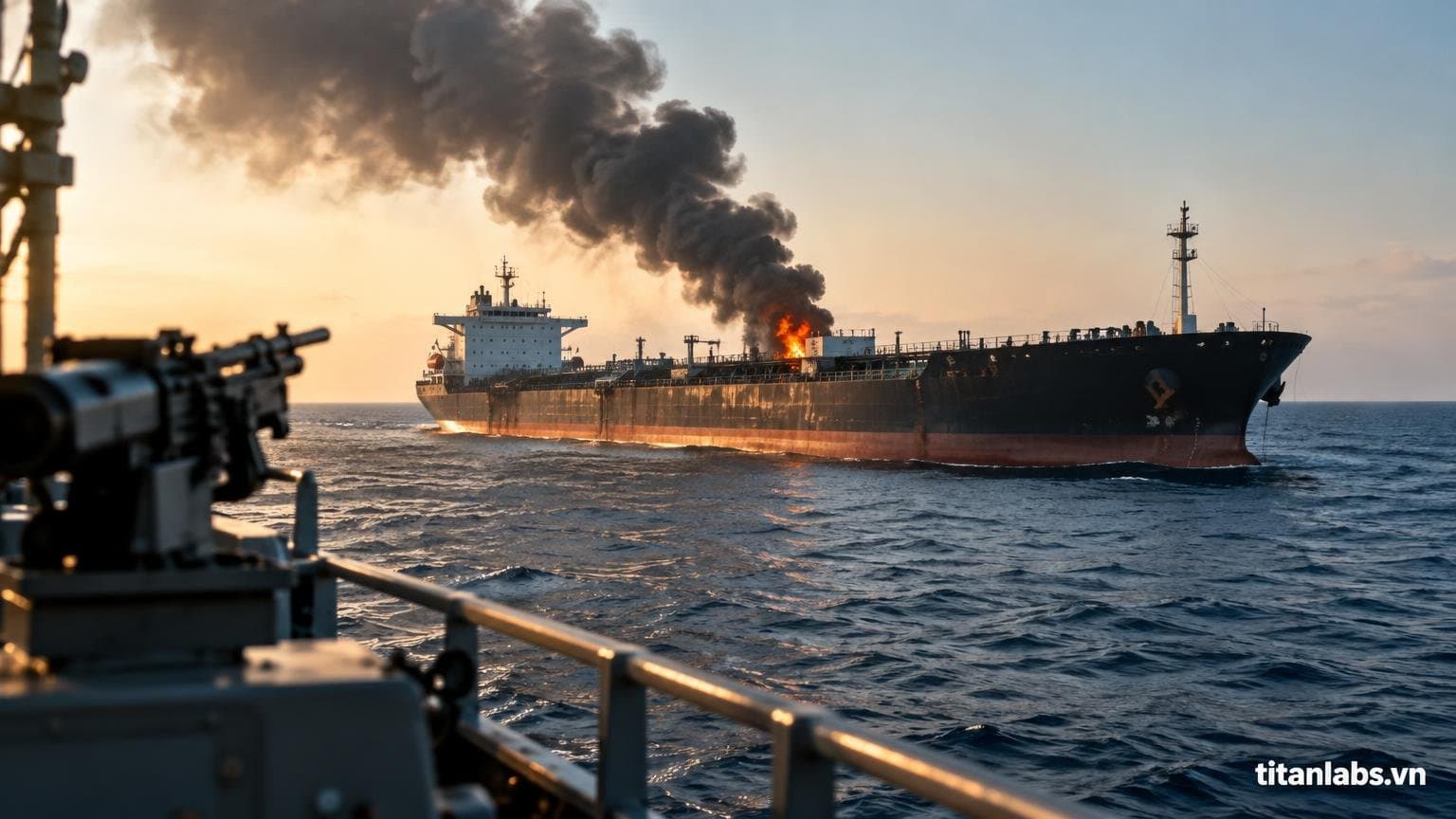 Eo biển Hormuz bị tấn công dữ dội, đe dọa giá dầu