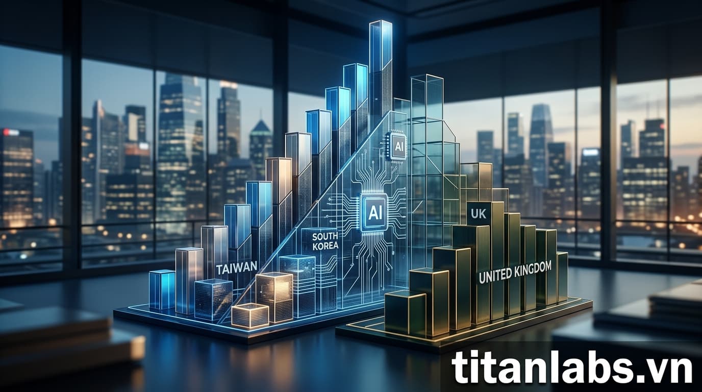 Chíp AI đẩy Đài Loan, Hàn Quốc vượt Anh về vốn hóa