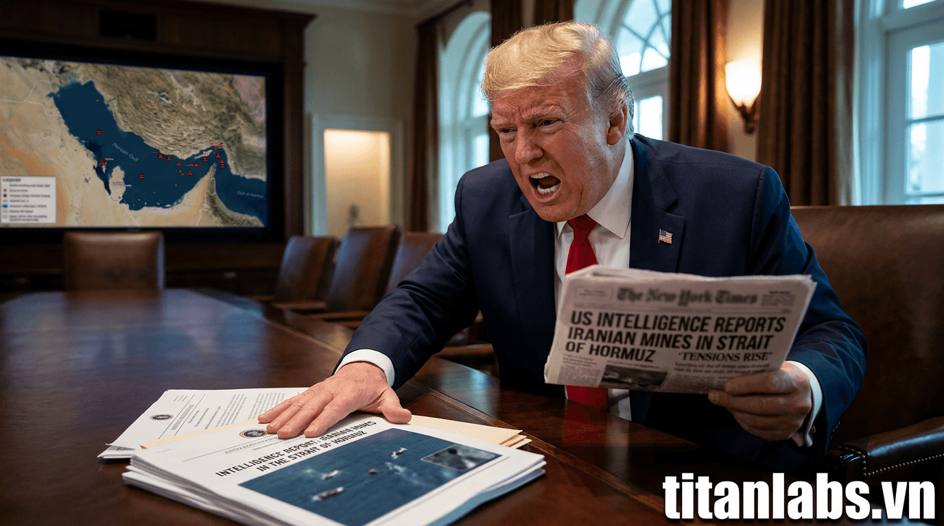 Trump tức giận vì báo cáo Iran rải mìn eo Hormuz