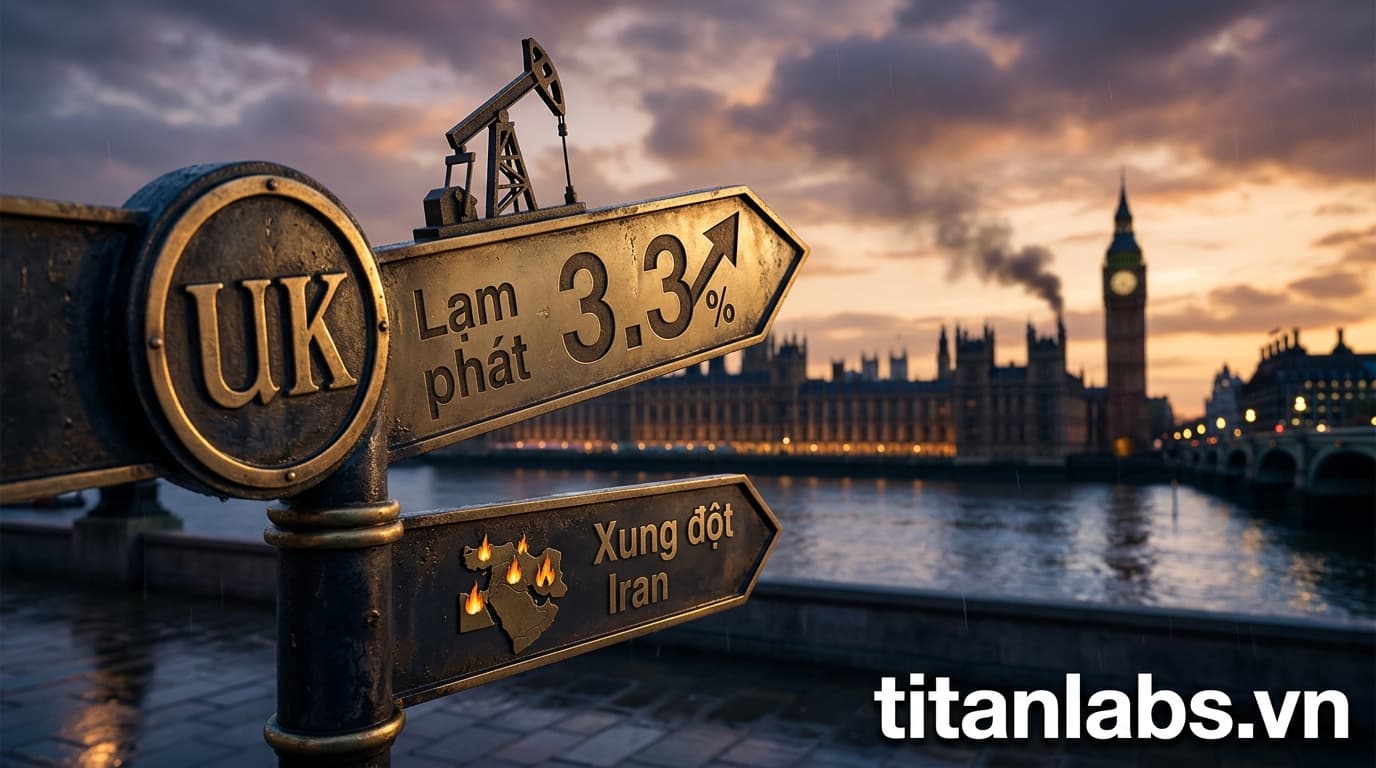 Lạm phát Anh tăng lên 3.3% do xung đột Iran