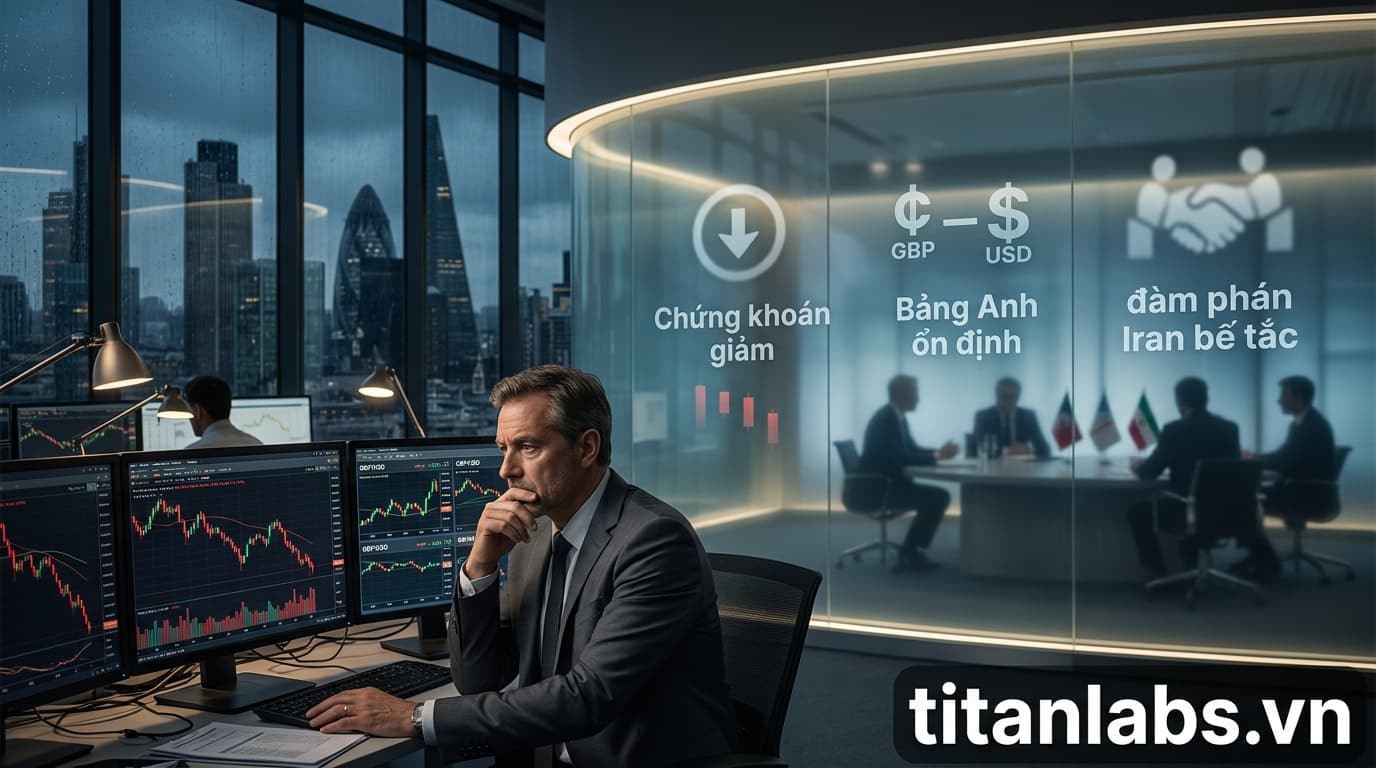 Chứng khoán giảm, Bảng Anh ổn định khi đàm phán Iran bế tắc