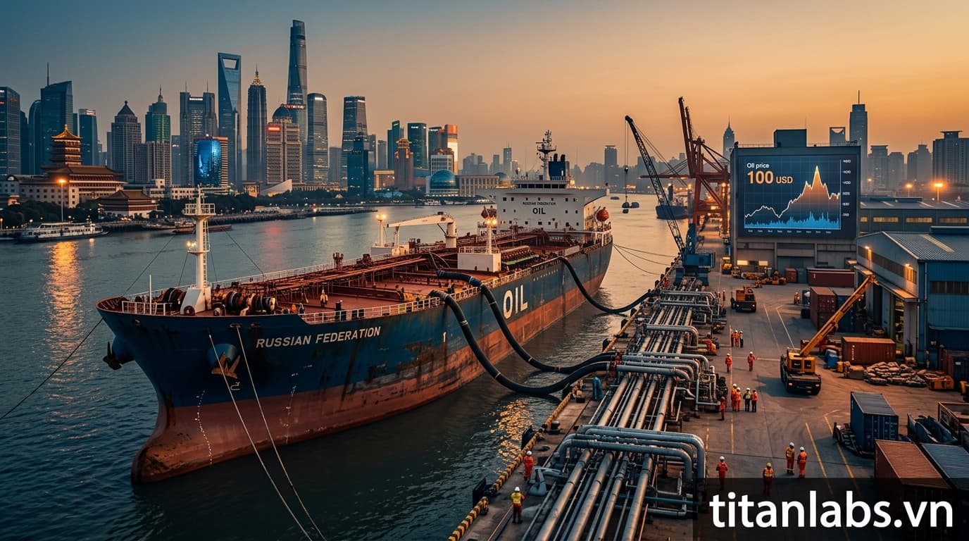Dầu Nga vọt lên 100 USD: Châu Á tăng mua giữa lúc nguồn cung siết chặt