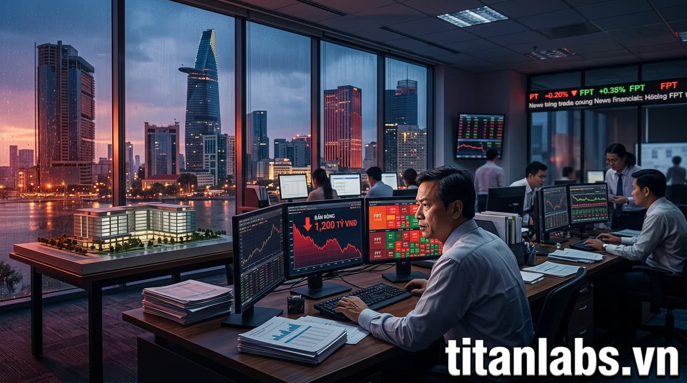 Khối ngoại bán ròng hơn nghìn tỷ đồng, FPT tâm điểm