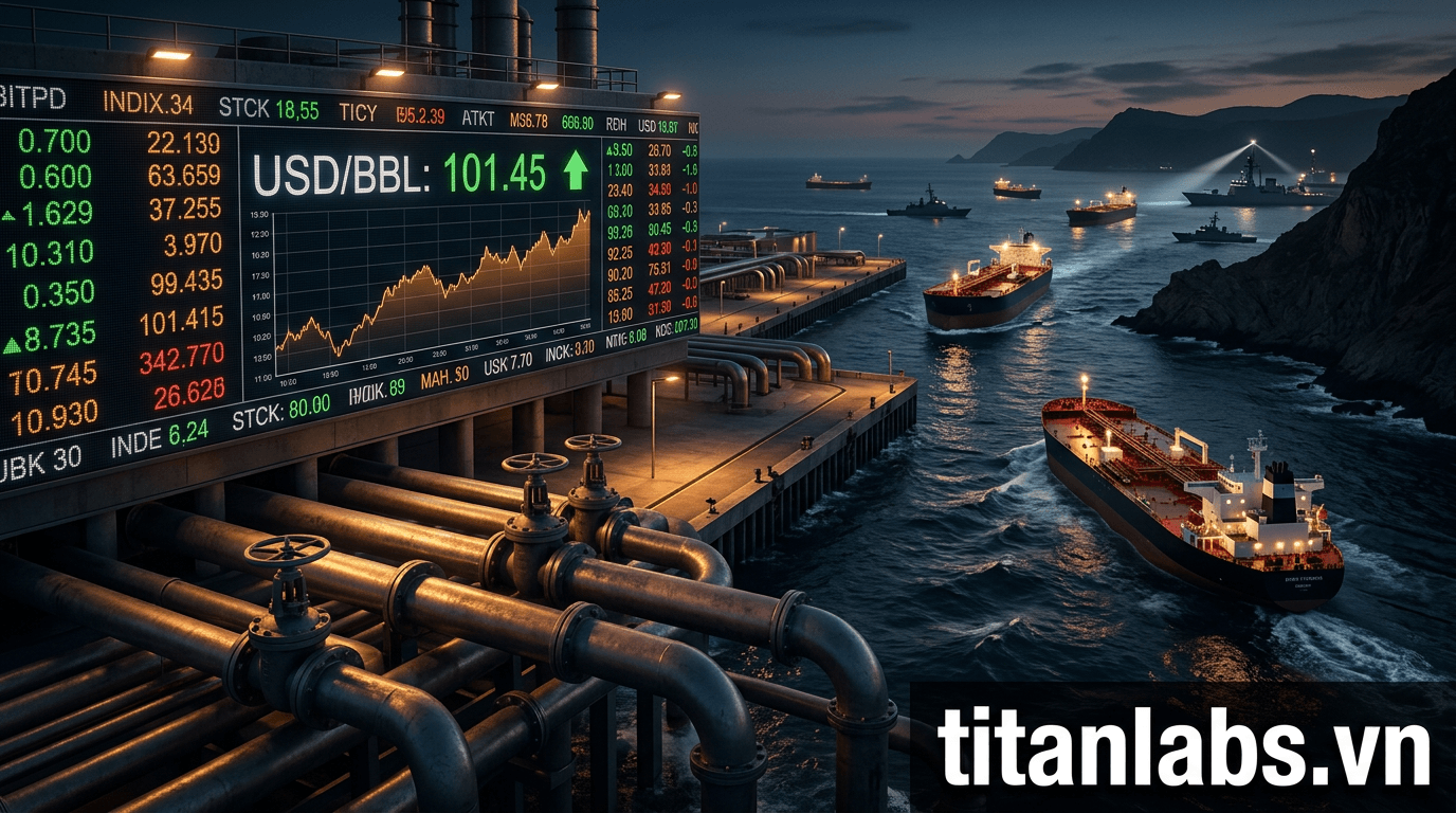 Giá dầu vượt 100 USD khi khủng hoảng eo Hormuz leo thang