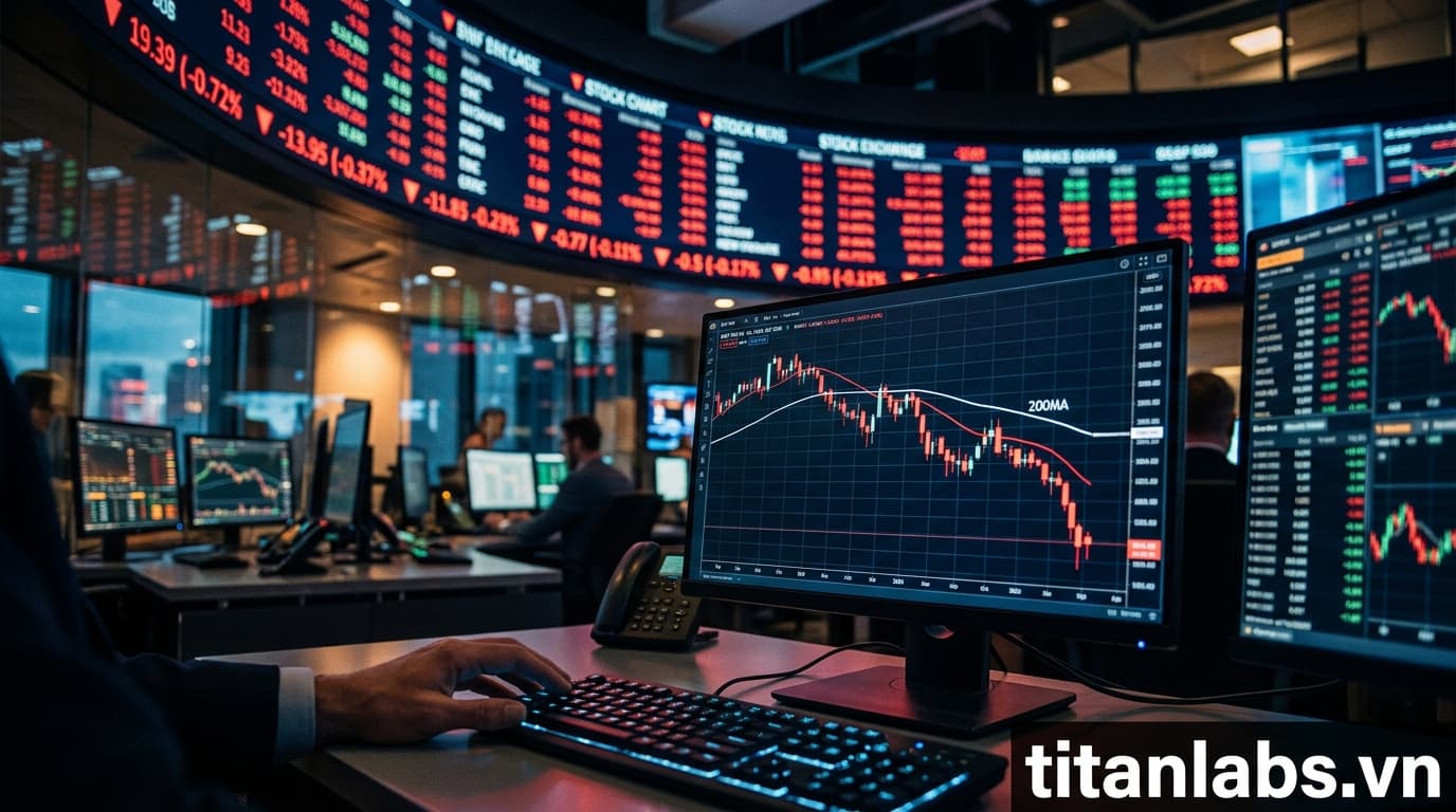 S&P 500 đóng cửa dưới ngưỡng MA 200 ngày