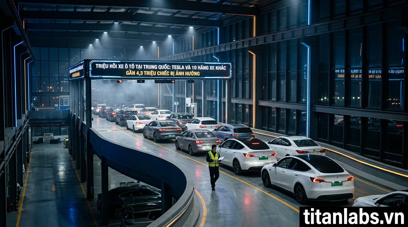 Tesla và 10 hãng xe triệu hồi gần 4,3 triệu ô tô tại Trung Quốc