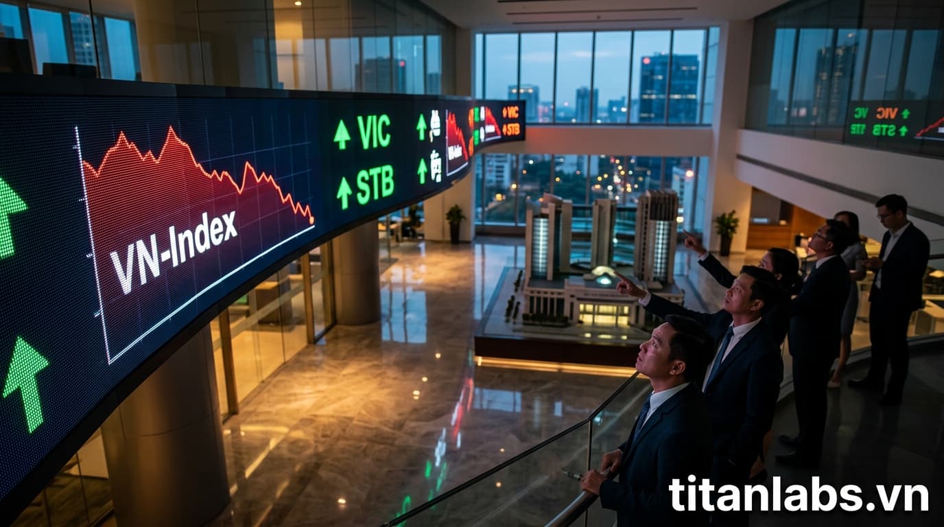 VN-Index giảm, VIC và STB nổi bật