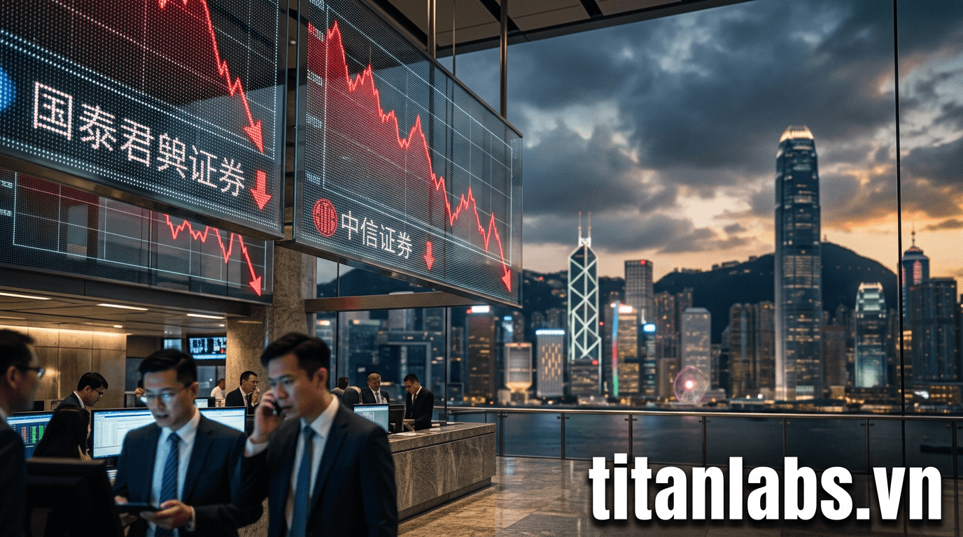 Cổ phiếu Guotai Junan và CITIC giảm sau sự cố tại Hong Kong