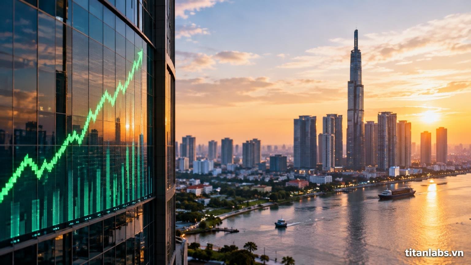 VN-Index tăng 46,7 điểm nhờ nhóm Vingroup bứt phá