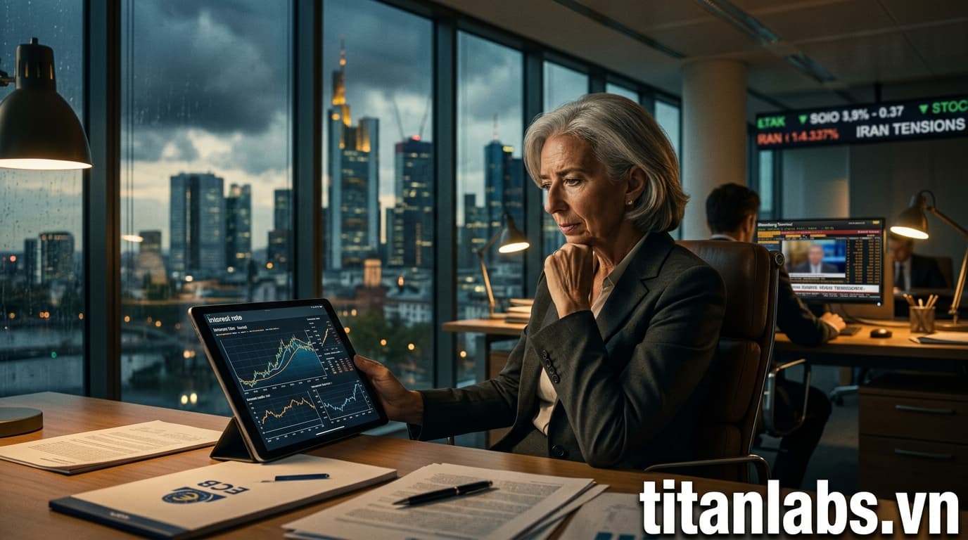 ECB đối mặt áp lực tăng lãi suất vì căng thẳng Iran