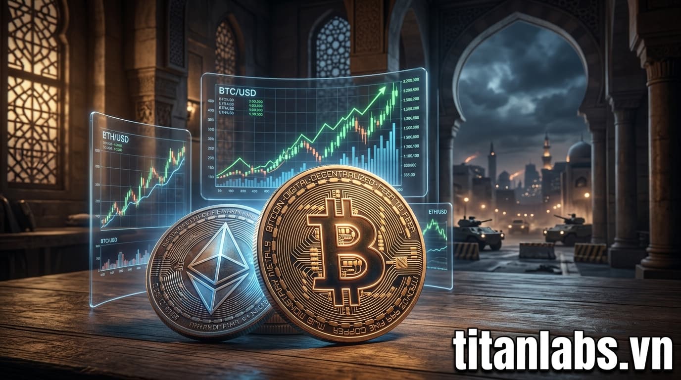 Bitcoin, Ethereum tăng giá giữa tin ngừng bắn Iran