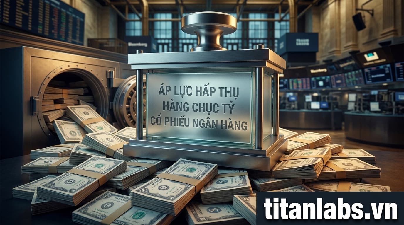 Áp lực hấp thụ hàng chục tỷ cổ phiếu ngân hàng