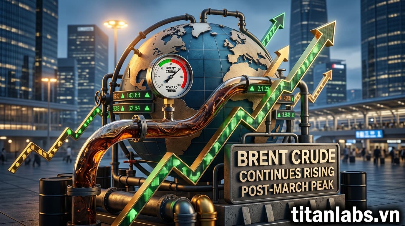 Dầu Brent tiếp đà tăng sau kỷ lục tháng 3