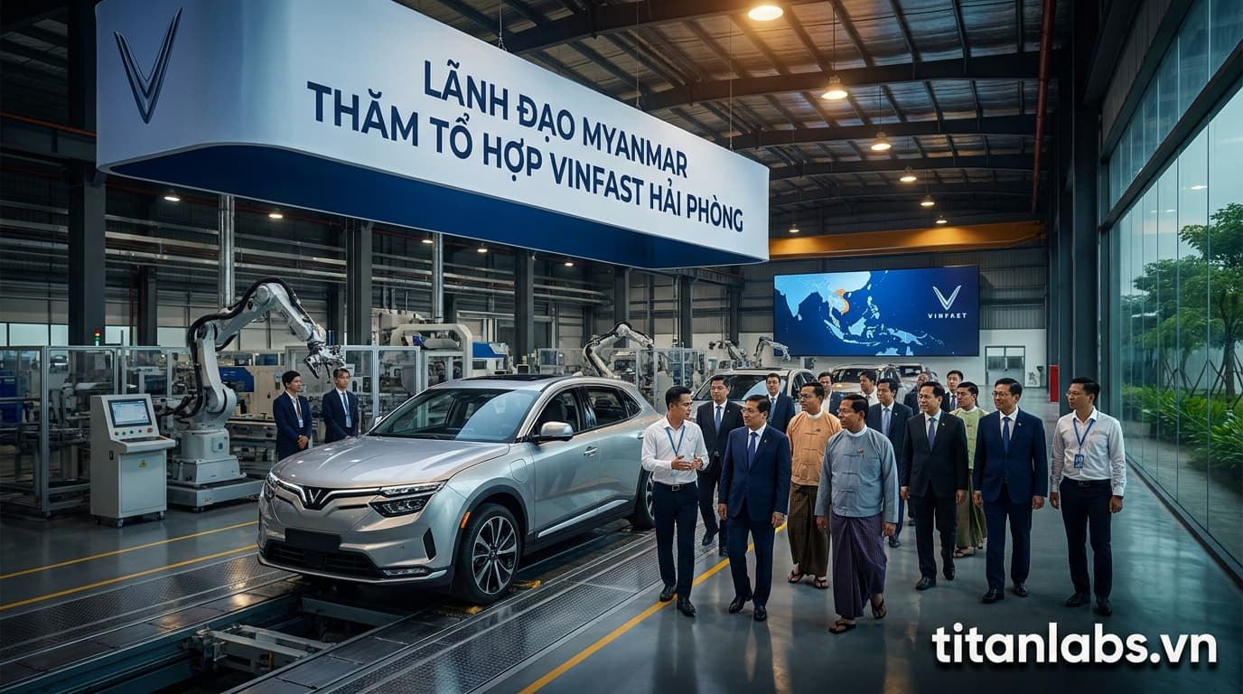 Lãnh đạo Myanmar thăm tổ hợp VinFast Hải Phòng