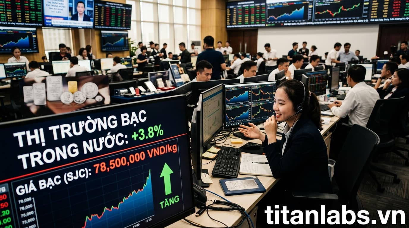 Giá bạc trong nước tăng liên tiếp đầu tuần