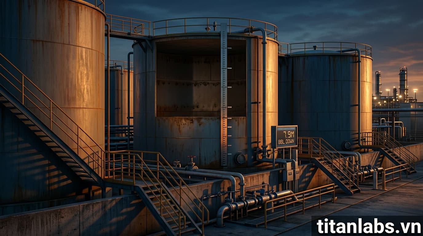Tồn kho dầu thô Mỹ giảm mạnh 7.9 triệu thùng