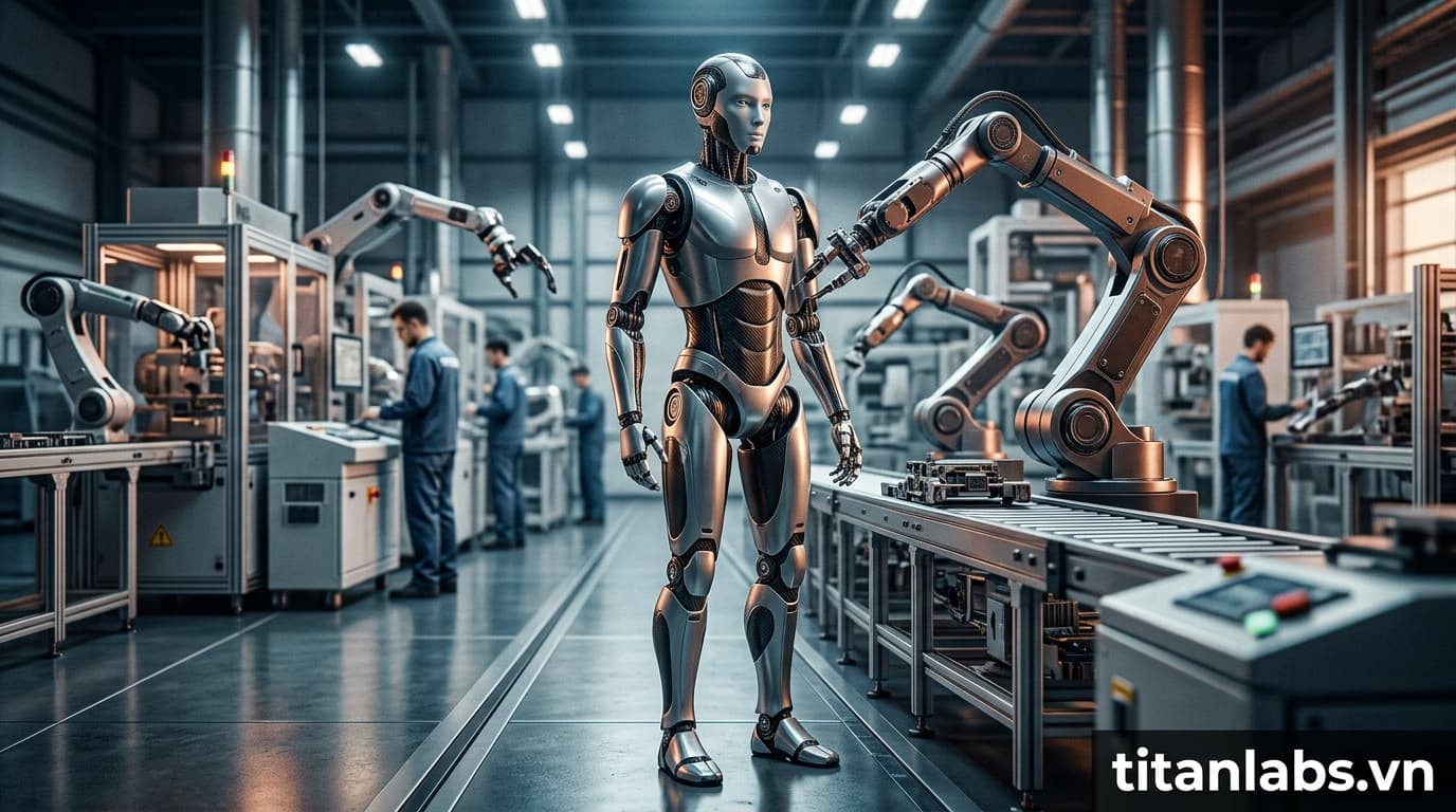 Foxconn sản xuất robot hình người tại Bắc Ninh