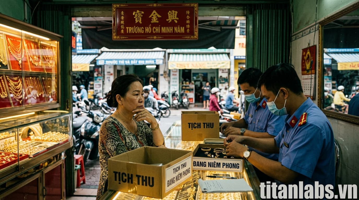 Nhiều tiệm vàng tại TP HCM bị phạt, tịch thu hàng