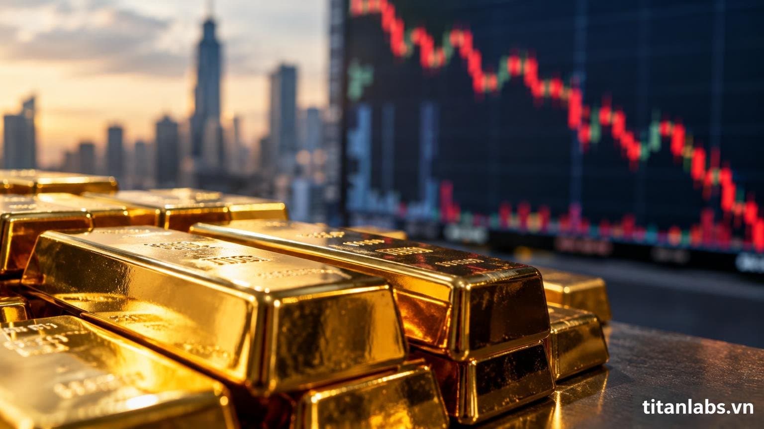 Giá vàng thế giới giảm mạnh về gần 4.100 USD/oz