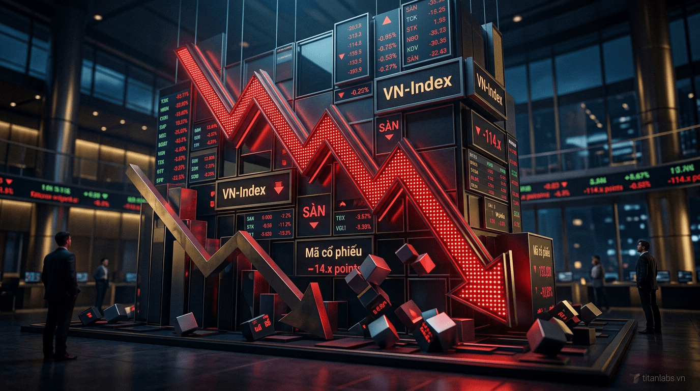VN-Index giảm kỷ lục 114 điểm, hàng trăm mã cổ phiếu sàn