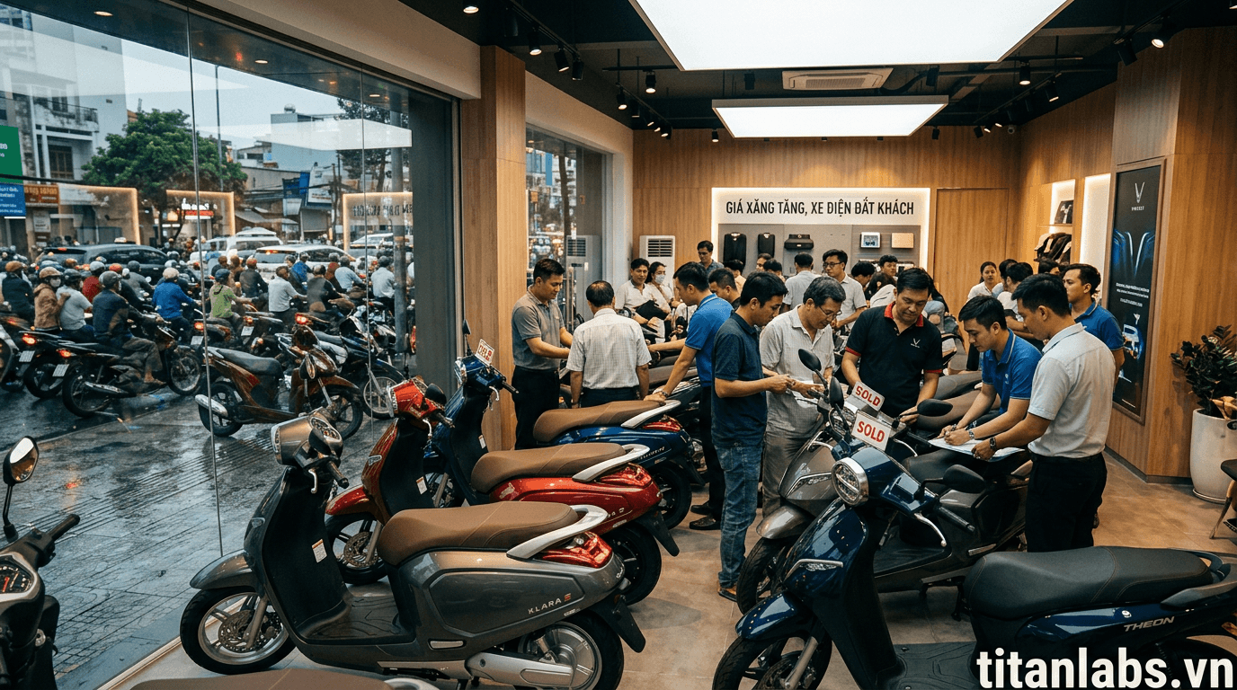 TPHCM: Xe máy điện “cháy hàng” do giá xăng tăng