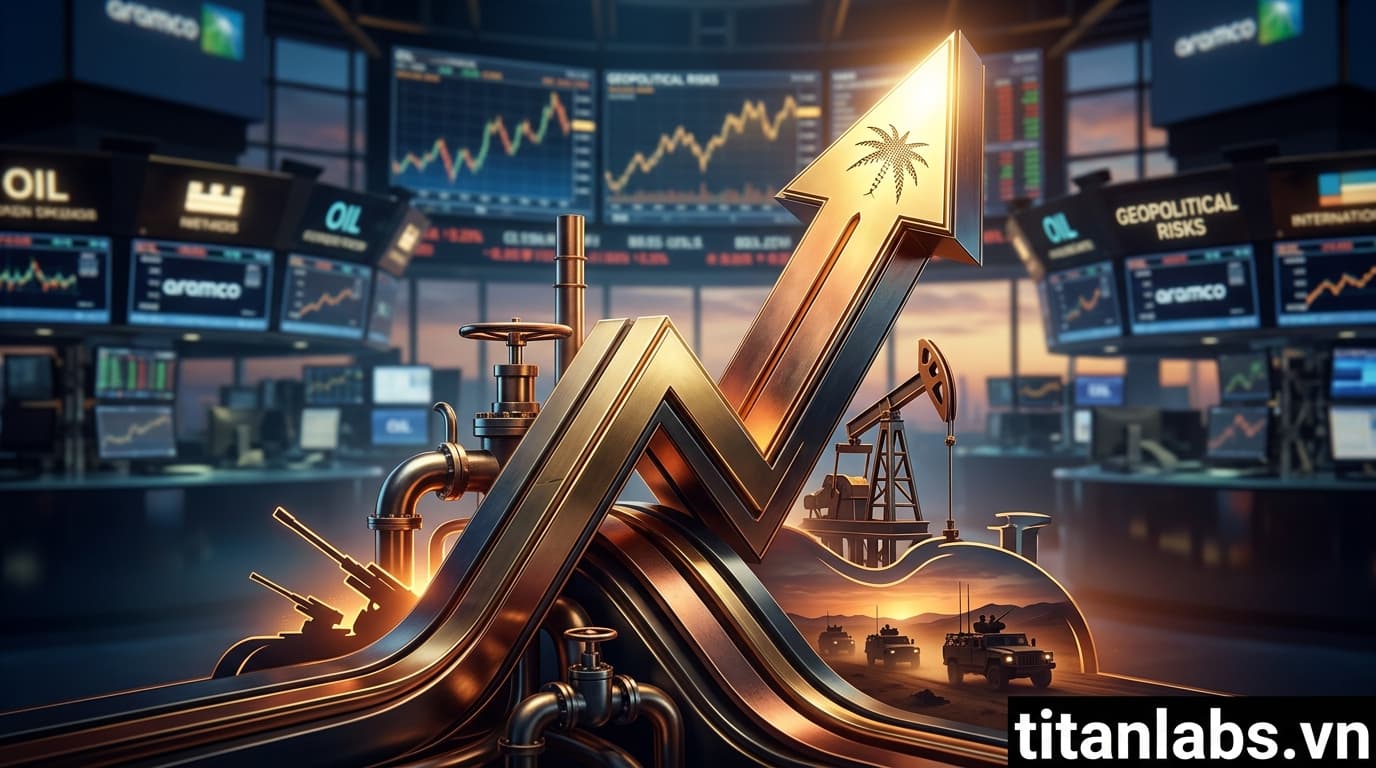 Aramco Lợi Nhuận Tăng Vọt Nhờ Giá Dầu và Chiến Sự